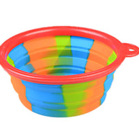 HKM-3195197 Foldable Camouflage Silicone Dog Food Bowl - Portable & Compact Design
