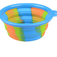 HKM-3195197 Foldable Camouflage Silicone Dog Food Bowl - Portable & Compact Design