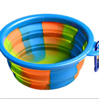 HKM-3195197 Foldable Camouflage Silicone Dog Food Bowl - Portable & Compact Design