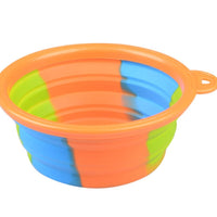 HKM-3195197 Foldable Camouflage Silicone Dog Food Bowl - Portable & Compact Design