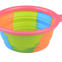 HKM-3195197 Foldable Camouflage Silicone Dog Food Bowl - Portable & Compact Design
