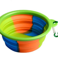 HKM-3195197 Foldable Camouflage Silicone Dog Food Bowl - Portable & Compact Design
