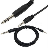 HKM-319635 1/4" TRS to 1/8" Aux Cable, 6Ft Stereo Male to Male Audio Patch Cord