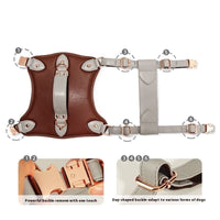 HKM-3196477 Saddle Brown Pet Vest Style Chest Strap for Medium to Large Pets