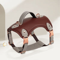 HKM-3196477 Saddle Brown Pet Vest Style Chest Strap for Medium to Large Pets