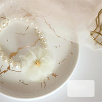 HKM-3196989 Stylish Pet Collar Necklace for Cats and Dogs in White Pink, Multiple Sizes Available