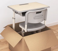HKM-319699 Adjustable Plywood Classroom Desk and Chair Set for Primary School Students