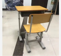 HKM-319699 Adjustable Plywood Classroom Desk and Chair Set for Primary School Students