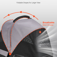 HKM-3197245 Foldable Pet Stroller with Detachable Carrier for Dogs and Cats, Holds Up to 35lbs