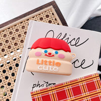 HKM-319763 Cartoon Silicone Case for AirPods 1/2 and Pro - Yakult Drinks and Bear Design