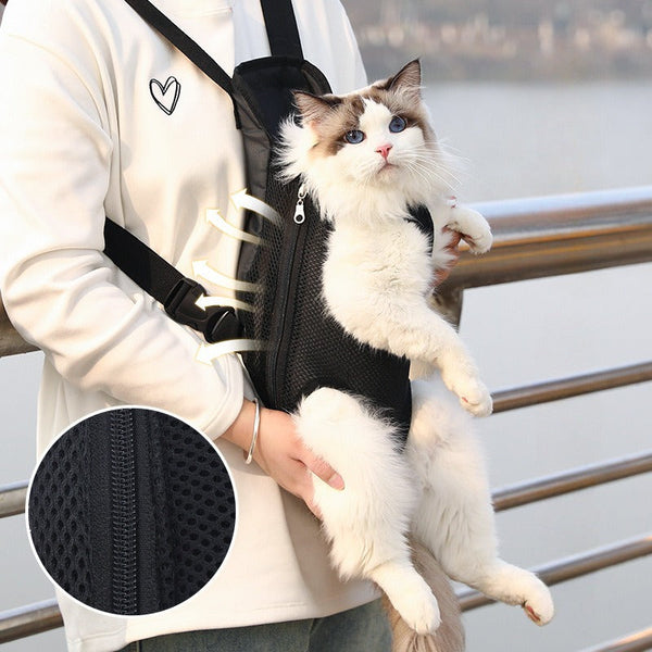 HKM-3198269 Adjustable Dog Carrier Backpack for Small Dogs - Breathable, Portable, and Versatile for Hiking and Travel