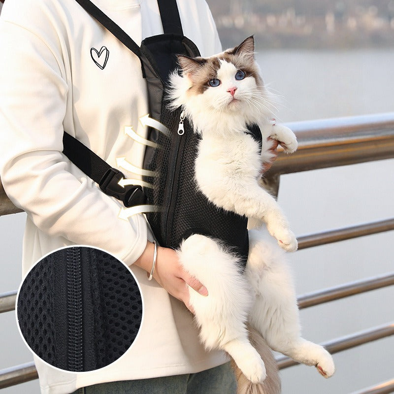HKM-3198269 Adjustable Dog Carrier Backpack for Small Dogs - Breathable, Portable, and Versatile for Hiking and Travel