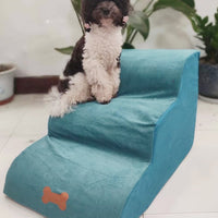 HKM-3199165 Three-Storey Sloping Pet Stairs with Removable Washable Cushion Cover