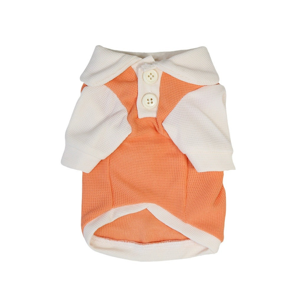 HKM-3199549 Cute Thin Breathable Princess Style Dog Clothes in Blue, Gray, Pink, Orange - Sizes XS to XXL