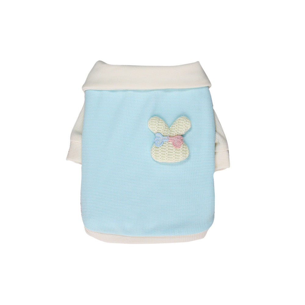 HKM-3199549 Cute Thin Breathable Princess Style Dog Clothes in Blue, Gray, Pink, Orange - Sizes XS to XXL