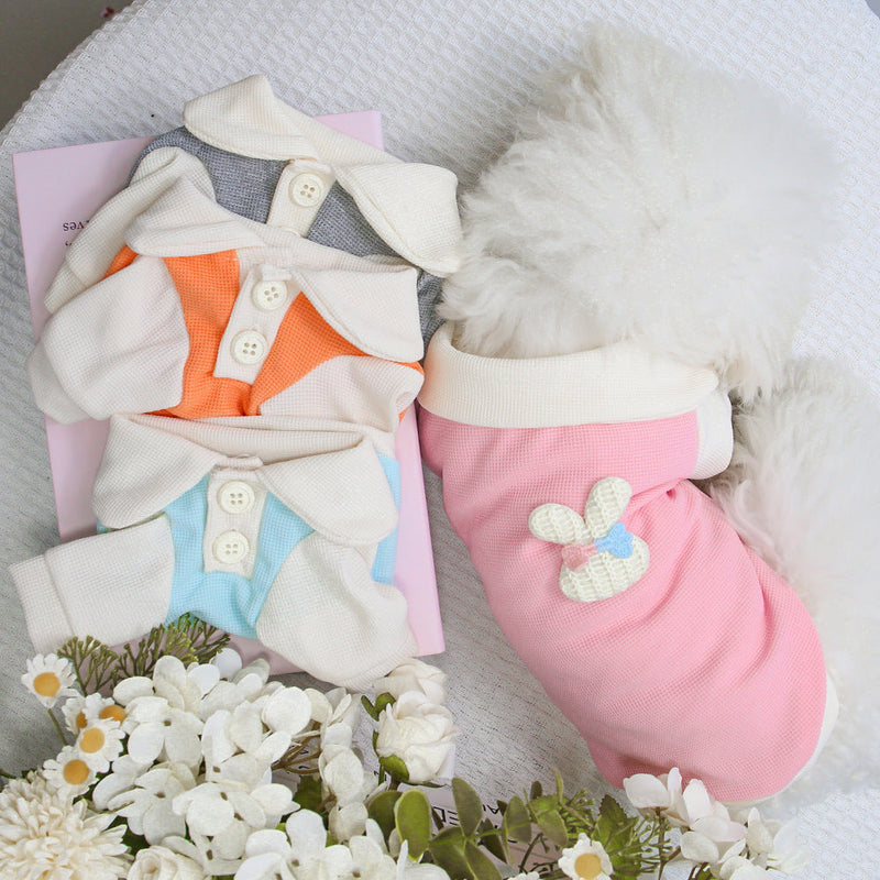 HKM-3199549 Cute Thin Breathable Princess Style Dog Clothes in Blue, Gray, Pink, Orange - Sizes XS to XXL
