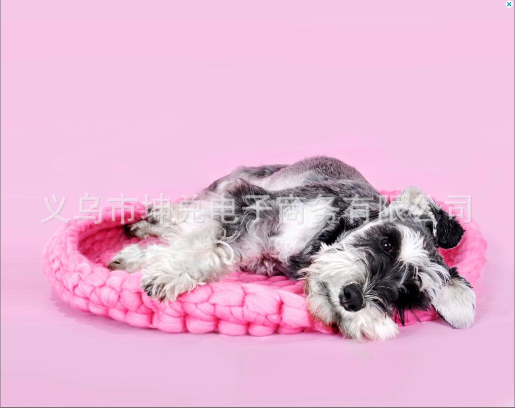 HKM-3200829 Coarse Wool Pet Nest for Dogs - 45cm Super Thick Wool Dog House