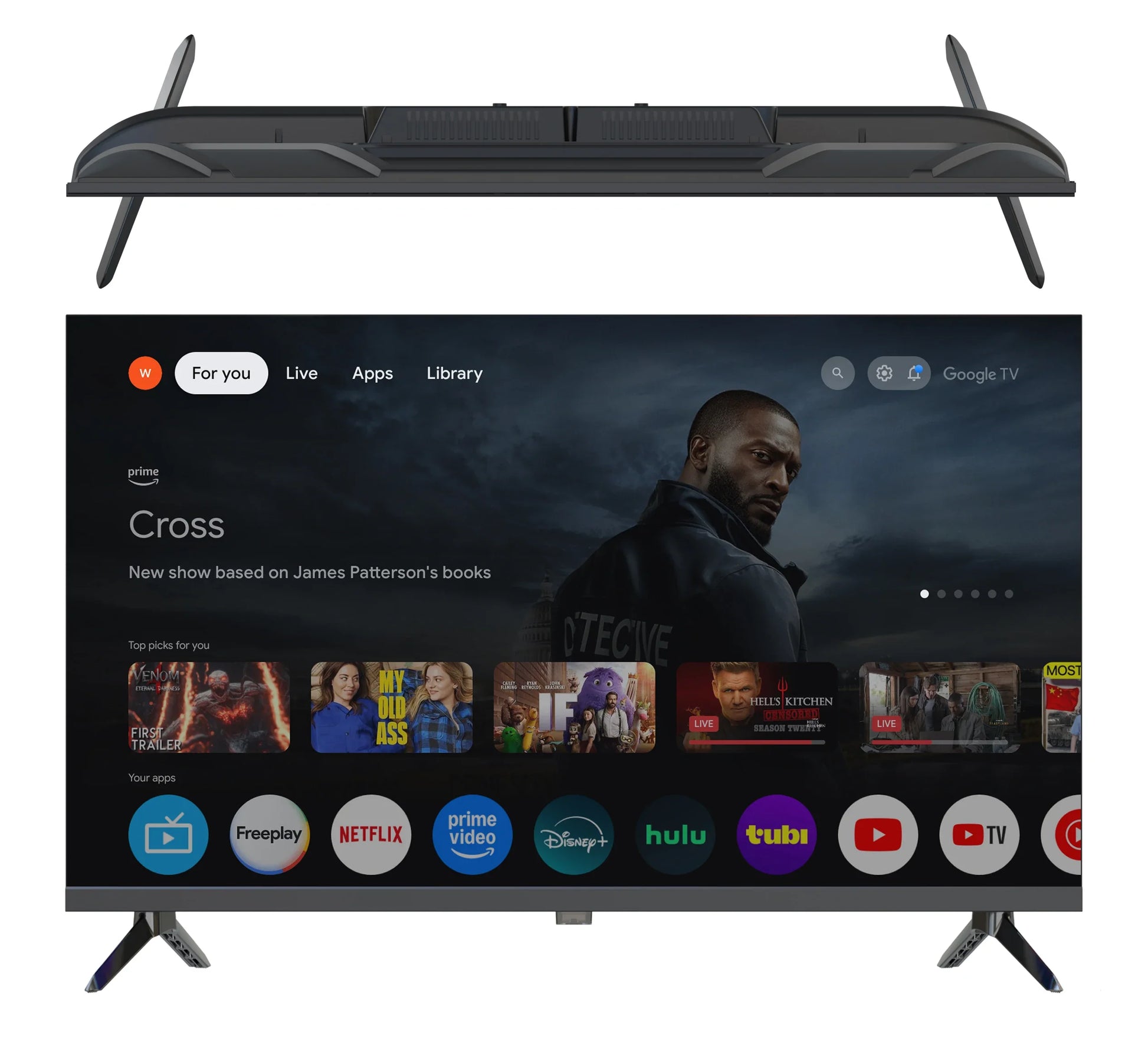 HKM-320083 Frameless 43-Inch 4K LED TV with Android and WiFi Connectivity