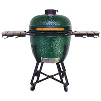 HKM-320083 Large 23.5 Inch Ceramic Charcoal Kamado Grill for Outdoor BBQ and Smoking