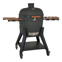 HKM-320083 Large 23.5 Inch Ceramic Charcoal Kamado Grill for Outdoor BBQ and Smoking