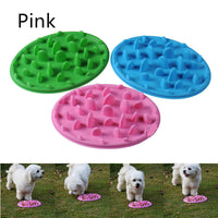 HKM-3200957 Silicone Pet Feeding Bowl for Slower Eating - Anti-Choke Design in Blue, Pink, Green