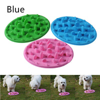HKM-3200957 Silicone Pet Feeding Bowl for Slower Eating - Anti-Choke Design in Blue, Pink, Green