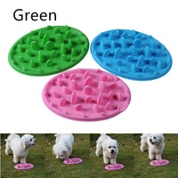 HKM-3200957 Silicone Pet Feeding Bowl for Slower Eating - Anti-Choke Design in Blue, Pink, Green