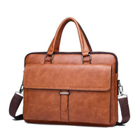 HKM-320275 Custom PU Leather Business Briefcase - Large Capacity Single Shoulder Messenger Bag for Laptops