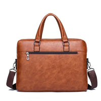 HKM-320275 Custom PU Leather Business Briefcase - Large Capacity Single Shoulder Messenger Bag for Laptops
