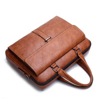 HKM-320275 Custom PU Leather Business Briefcase - Large Capacity Single Shoulder Messenger Bag for Laptops