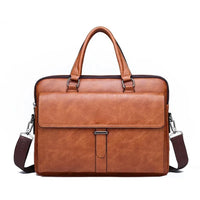 HKM-320275 Custom PU Leather Business Briefcase - Large Capacity Single Shoulder Messenger Bag for Laptops