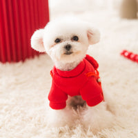 HKM-3203133 Spring Lion Dance Hoodie for Dogs, Soft Shredded Milk Fabric, Universal Fit
