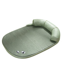 HKM-3204797 Cool Feeling Pet Bed - Four Seasons Universal Cat and Dog Nest in Green Bamboo Panda Design