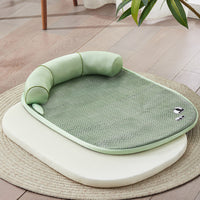 HKM-3204797 Cool Feeling Pet Bed - Four Seasons Universal Cat and Dog Nest in Green Bamboo Panda Design