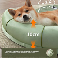 HKM-3204797 Cool Feeling Pet Bed - Four Seasons Universal Cat and Dog Nest in Green Bamboo Panda Design