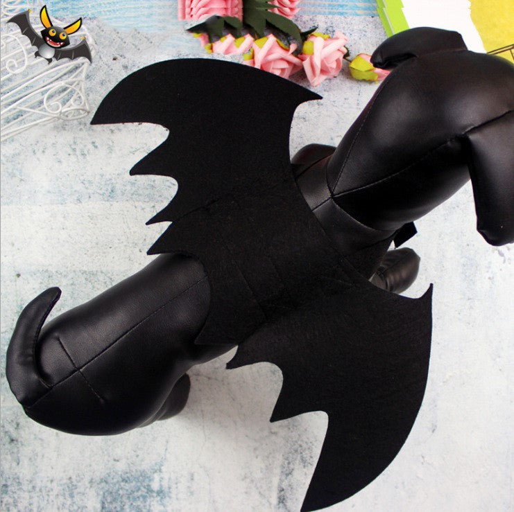 HKM-3204925 Pet Bat Wings Costume for Cats and Dogs - Adjustable Halloween Cosplay Prop