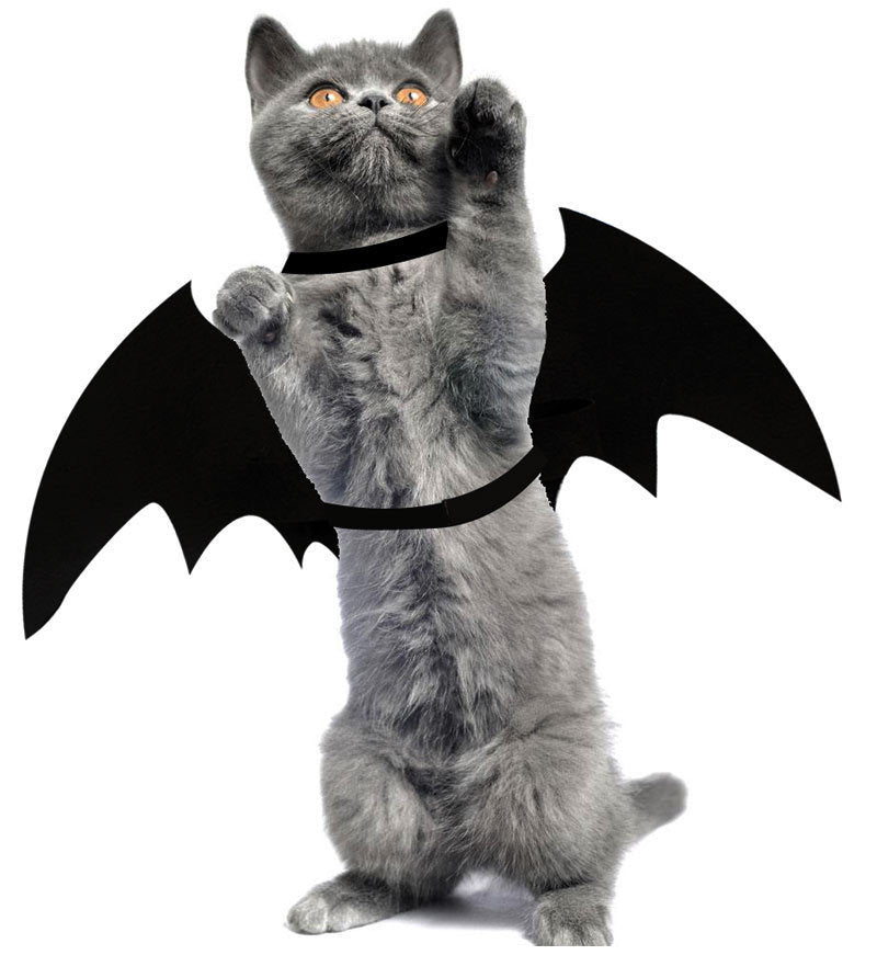 HKM-3204925 Pet Bat Wings Costume for Cats and Dogs - Adjustable Halloween Cosplay Prop
