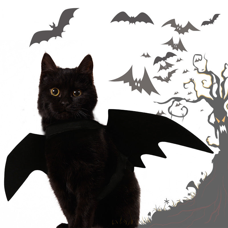 HKM-3204925 Pet Bat Wings Costume for Cats and Dogs - Adjustable Halloween Cosplay Prop