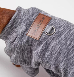 HKM-3205309 Polar Velvet Padded Dog Shirt for Medium and Large Pets in Gray, Blue, and Purple Sizes XS to 6XL
