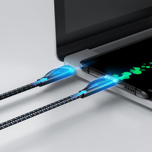 HKM-320595 1m Type-C to Type-C Fast Charging Data Cable for Apple Computers and Android Phones