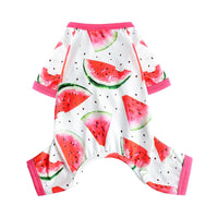 HKM-3206333 Watermelon Print Four-Leg Jumpsuit for Dogs - Available in Multiple Sizes