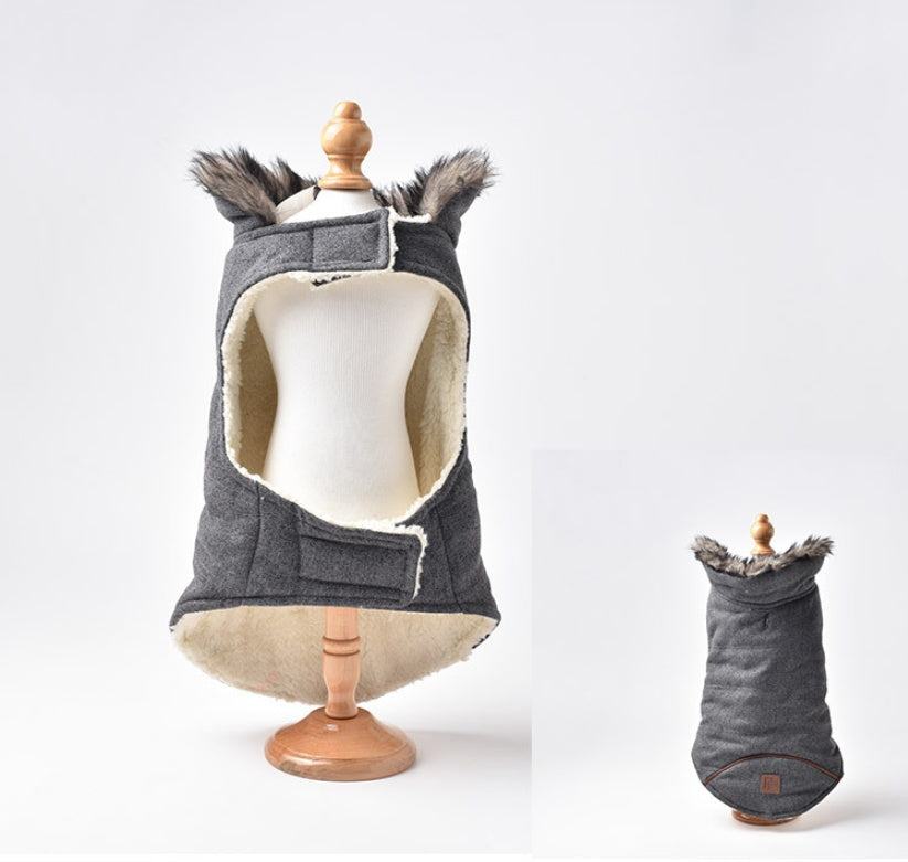 HKM-3207101 Cozy Plus Velvet Padded Cotton Teddy Coat for Comfort and Warmth