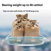 HKM-3208125 Detachable Wall-Mounted Cat Hammock with Strong Suction Cups - Transparent Design