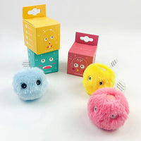 HKM-3209149 Light-Up Plush Cat Teaser Ball with Catnip & Sound for Pet Playtime