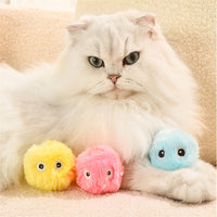 HKM-3209149 Light-Up Plush Cat Teaser Ball with Catnip & Sound for Pet Playtime