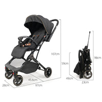 HKM-320915 Lightweight 2 in 1 Foldable Baby Stroller and Pushchair for Infants