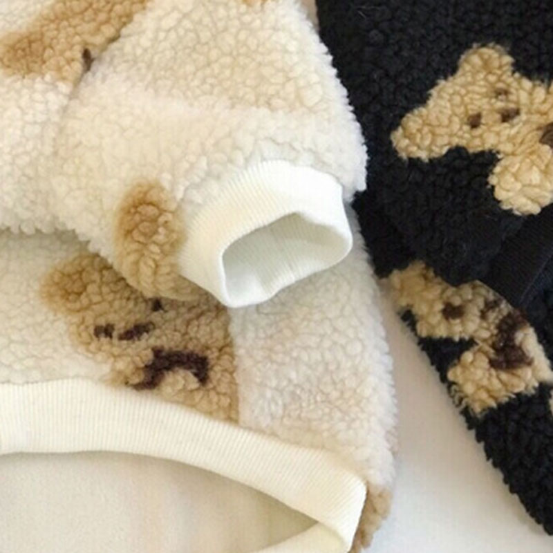 HKM-3211581 Cozy Cotton-Padded Lamb Wool Pet Coat for Autumn and Winter