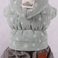 HKM-3212861 Cartoon Style Cotton Four-Legged Clothing for Pets in Green, Pink, and Khaki ¨C Sizes XS to XL