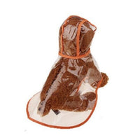 HKM-3213885 Transparent Waterproof Dog Raincoat - Adjustable PVC Hoody for Small to XL Pets