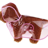 HKM-3213885 Transparent Waterproof Dog Raincoat - Adjustable PVC Hoody for Small to XL Pets